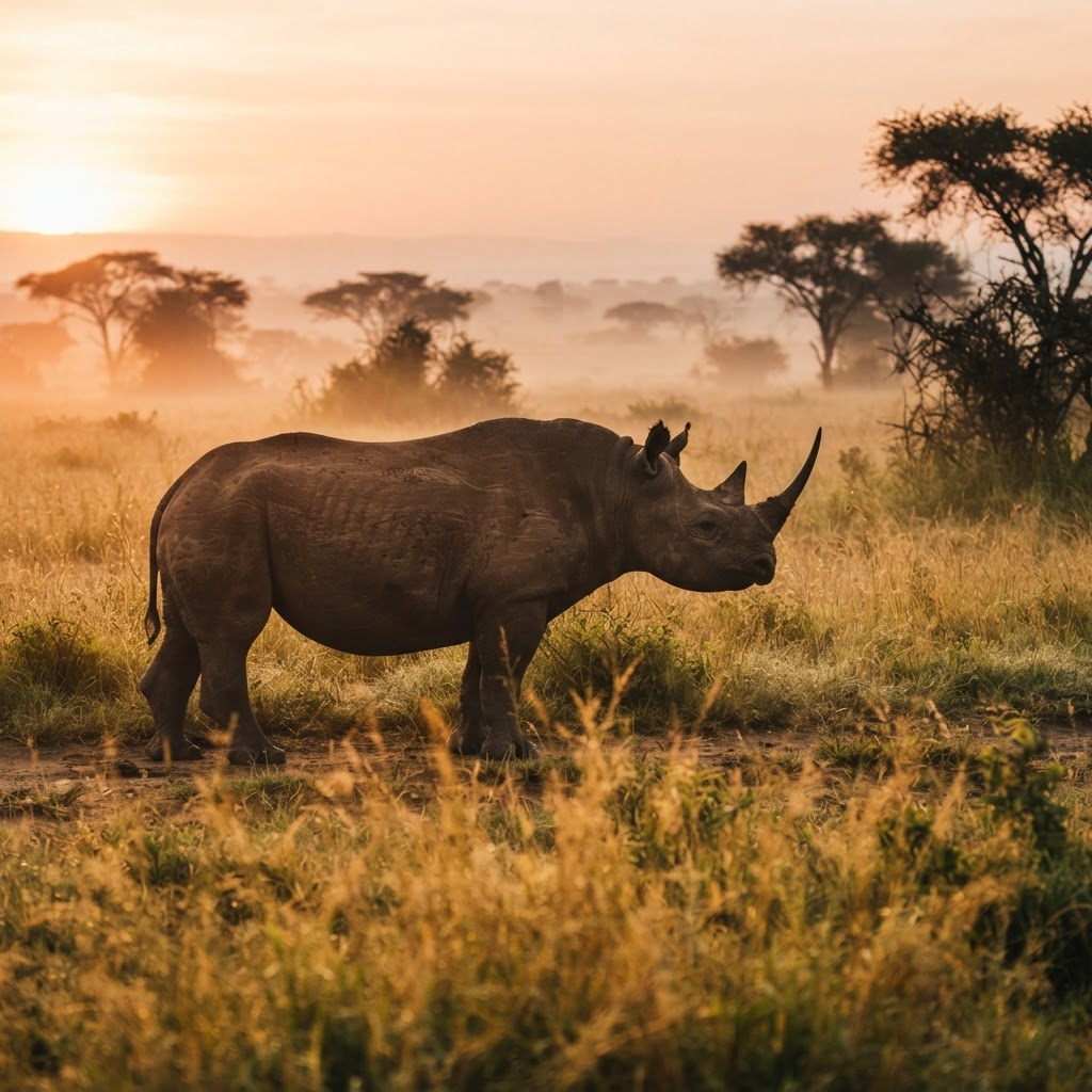 Rhino on safari